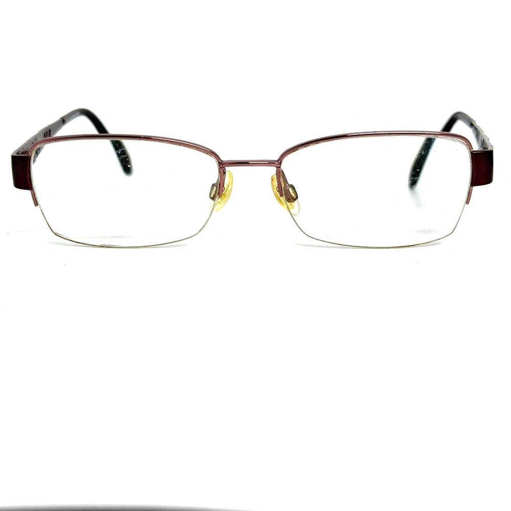 Elle EL18796‎ COLOR-RE 53-17-135 Red Wine Metal Half Rim Eyeglasses Frame H19320